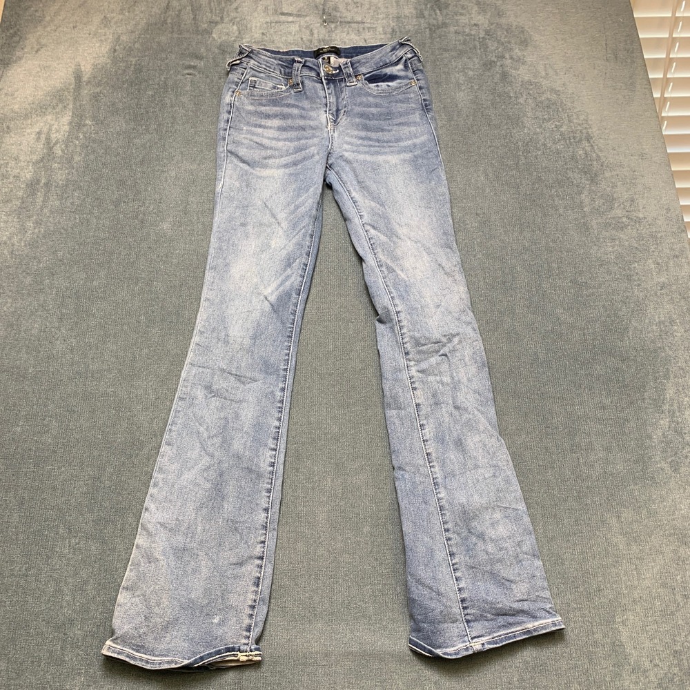 True Religion Becca Mid Rise Bootcut Jeans Womens 26 Blue Denim Cotton Stretch